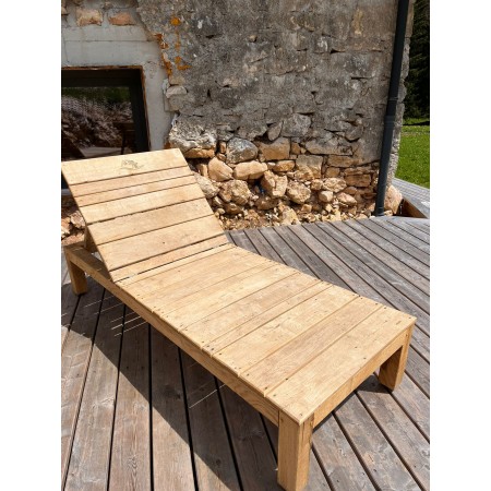 Salon de jardin chêne scié fin