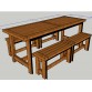banc chêne métal