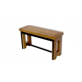 banc chêne métal