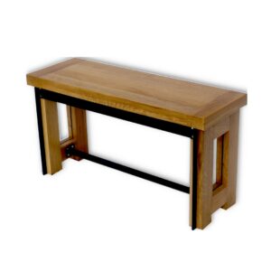 banc chêne métal — vue 1 — Bois Joli Création