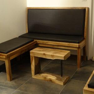 Banquette noyer — vue 1 — Bois Joli Création