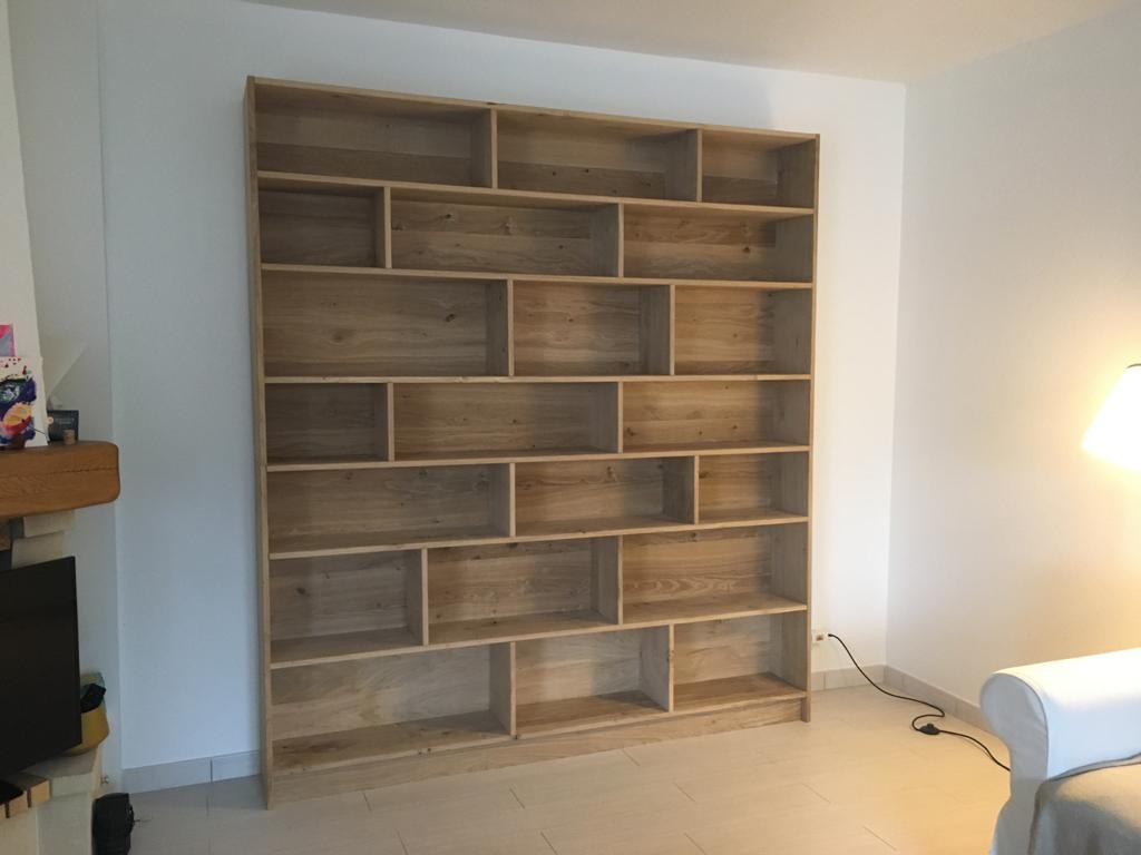 Bibliothèque contemporaine — vue 1 — Bois Joli Création