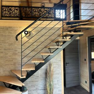 Escalier bois métal — vue 1 — Bois Joli Création