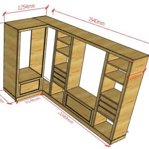 Dressing sur mesure — vue 1 — Bois Joli Création