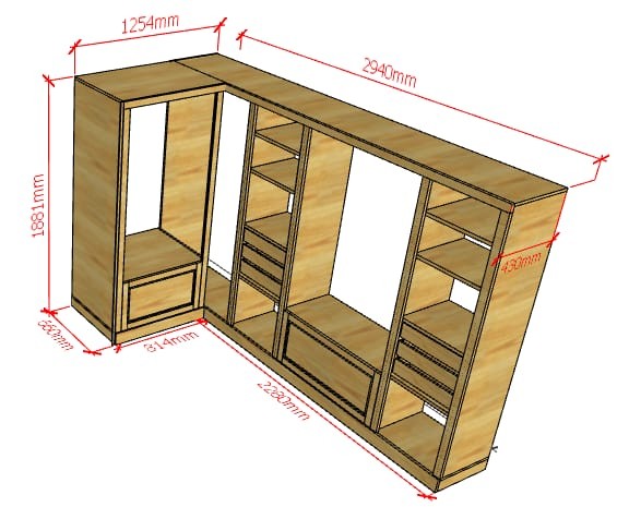 Dressing sur mesure — vue 1 — Bois Joli Création