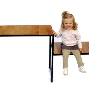 Petit bureau bois metal — vue 1 — Bois Joli Création
